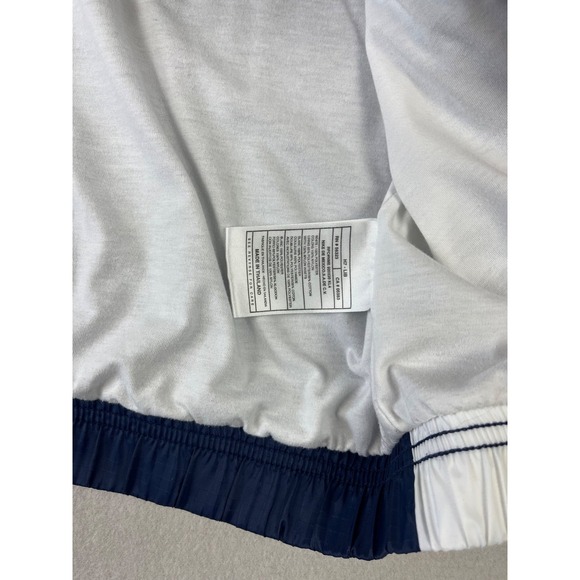 Vintage Nike Track Jacket Mens L Blue White Color Block 90s Lined Full Zip - Picture 9 of 12